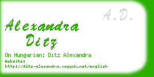 alexandra ditz business card